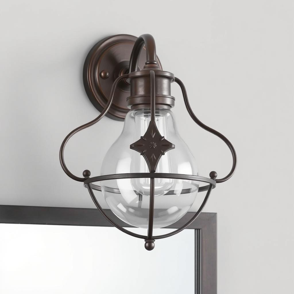 Generate an image of the Bridgeport Collection vanity light in olde bronze finish.