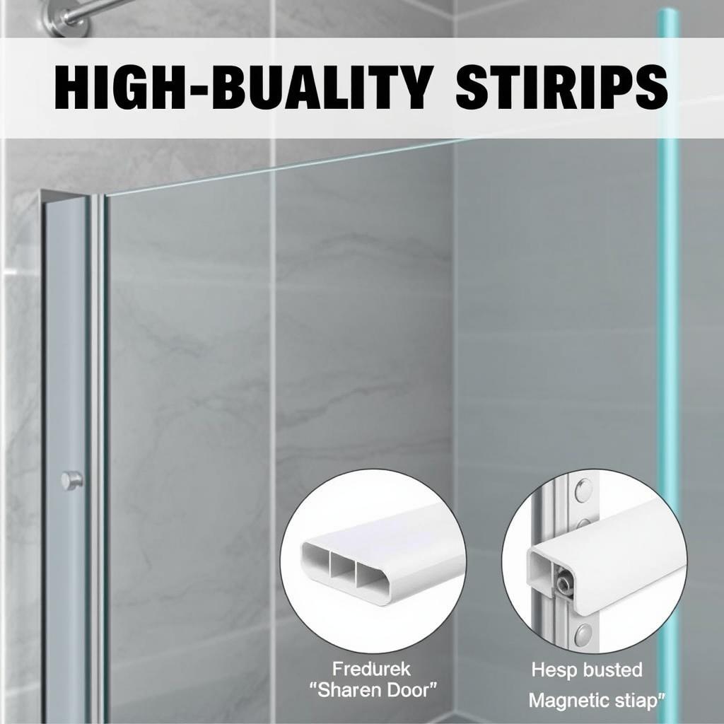 Image of premium magnetic strips for shower doors