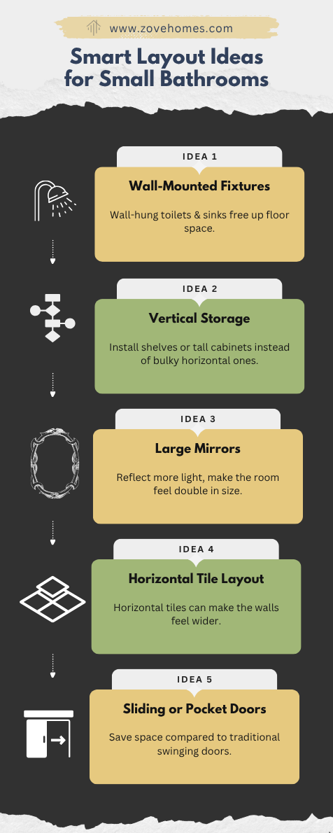 Maximize Your Tiny Bathroom with These Clever Layout Ideas 1 - Zove Homes | Kitchen & Bathroom Remodeling in Seattle, WA