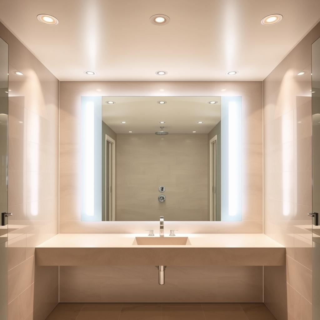 how to avoid shadows in bathroom lighting