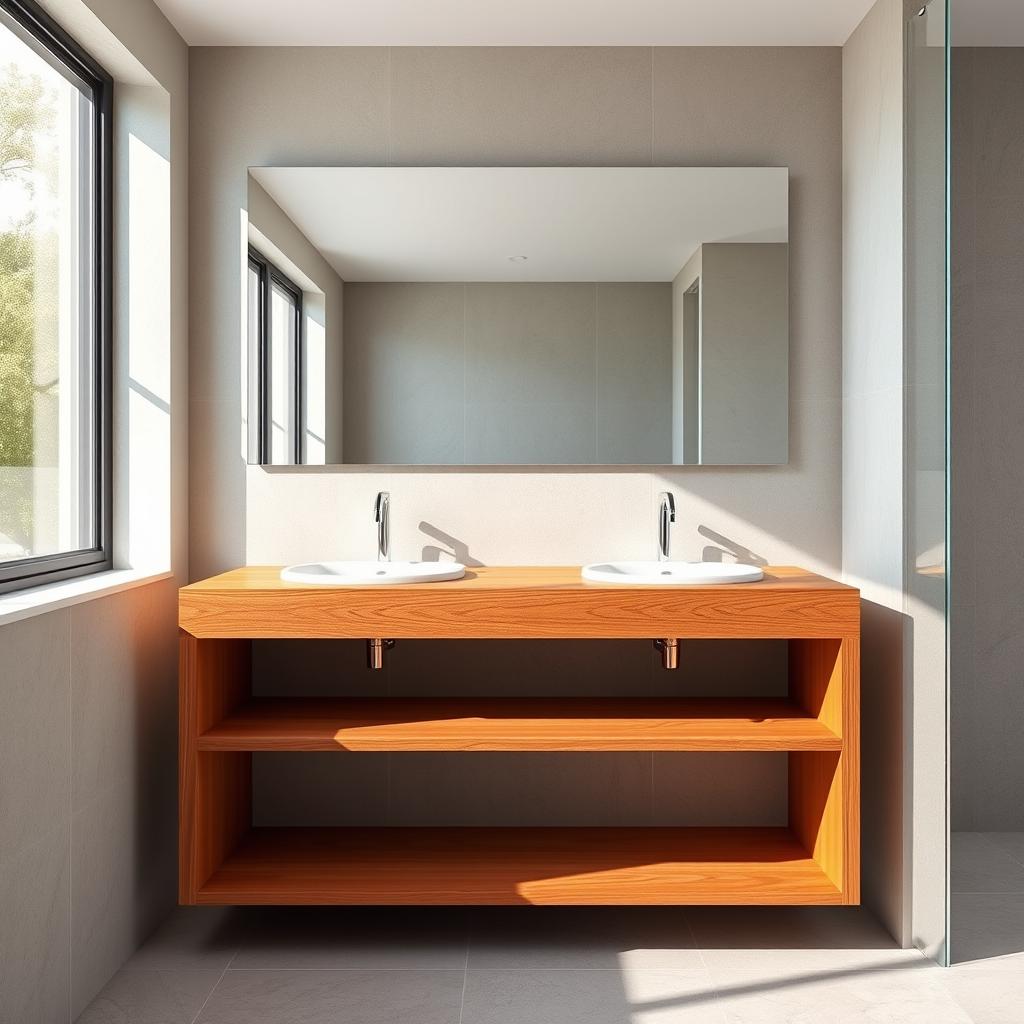 open shelf vanity designs