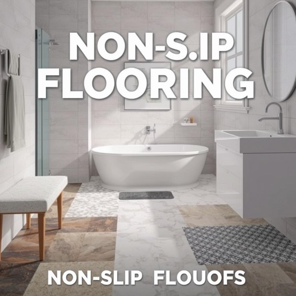 Image of non-slip bathroom flooring Image of non-slip bathroom flooring