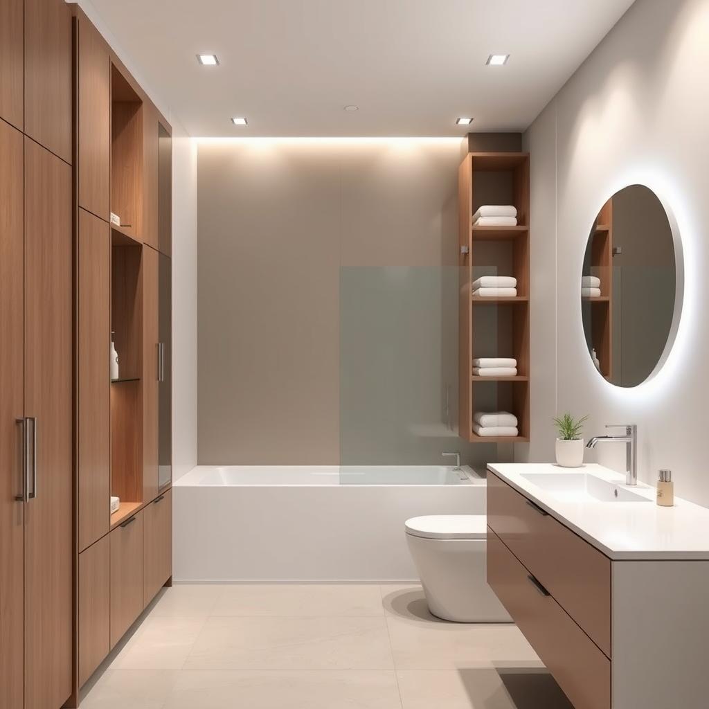 Imagine a bathroom with sleek, uncluttered surfaces and ample storage. Recessed cabinets can make this a reality.