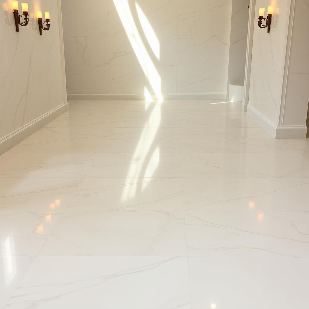 Pristine marble bathroom floors, gleaming with a polished sheen. A wide expanse of smooth, ivory tiles reflecting the warm light from sconce-style fixtures mounted on the walls. Delicate veining patterns dance across the surface, creating a captivating visual texture. The floor extends seamlessly, inviting a sense of spaciousness and tranquility. Beams of natural daylight filter in, casting soft shadows and highlights that accentuate the elegant, timeless aesthetic. This scene evokes a spa-like ambiance, perfectly suited for a serene, well-maintained marble bathroom. Pristine marble bathroom floors, gleaming with a polished sheen. A wide expanse of smooth, ivory tiles reflecting the warm light from sconce-style fixtures mounted on the walls. Delicate veining patterns dance across the surface, creating a captivating visual texture. The floor extends seamlessly, inviting a sense of spaciousness and tranquility. Beams of natural daylight filter in, casting soft shadows and highlights that accentuate the elegant, timeless aesthetic. This scene evokes a spa-like ambiance, perfectly suited for a serene, well-maintained marble bathroom.