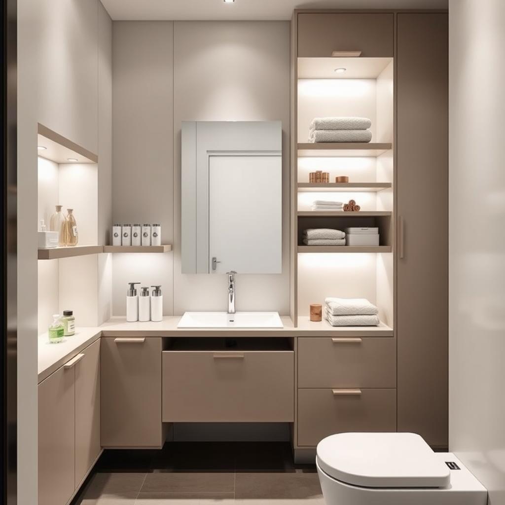 minimalist bathroom storage solutions
