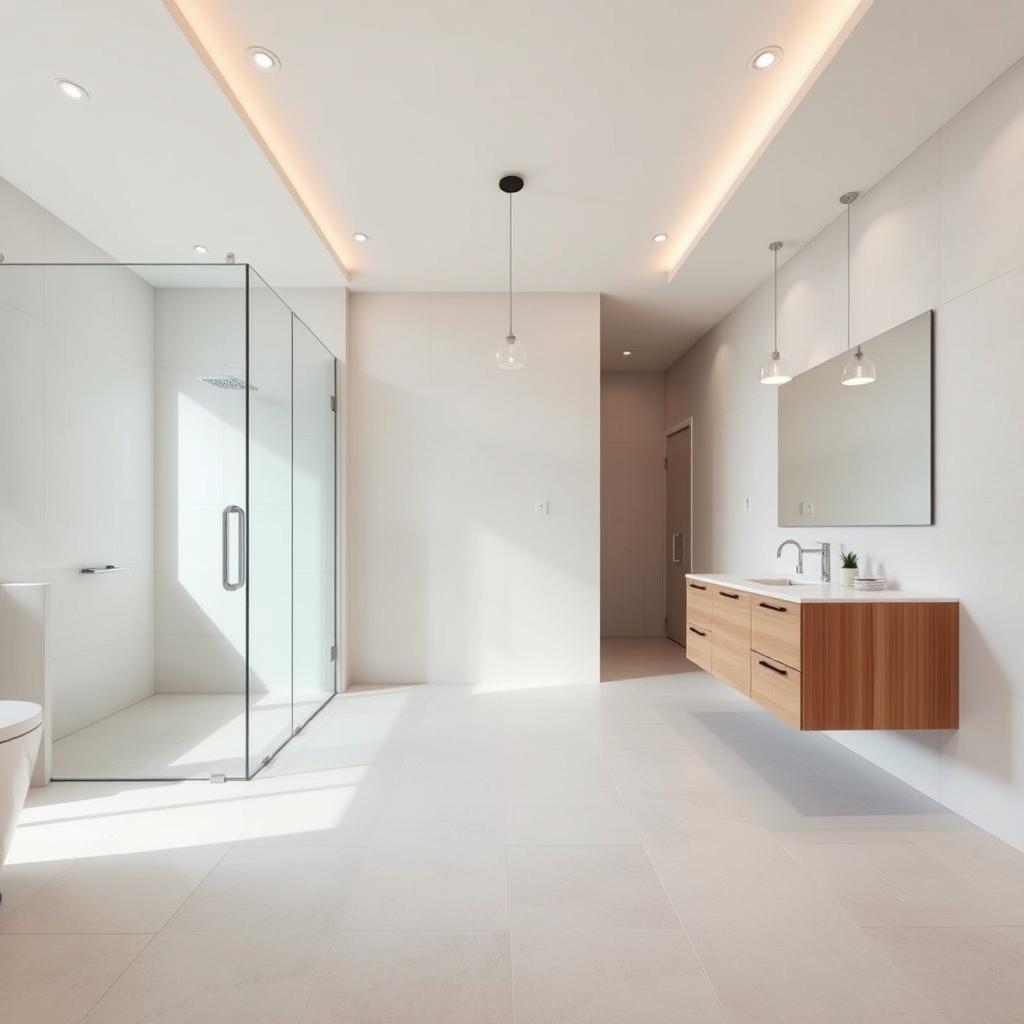 open concept bathroom layouts