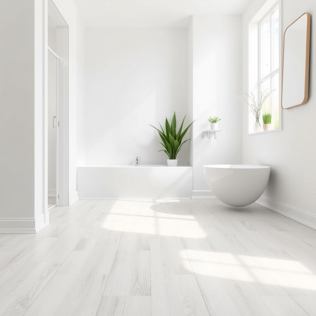 A bright, well-lit interior room with peel-and-stick flooring covering the floor. The flooring is a modern, sleek design in a neutral color palette, with a subtle textured pattern that adds visual interest. The flooring seamlessly transitions from the foreground to the middle ground, creating a cohesive and harmonious look. The background features minimalist decor, such as a few plants or simple artwork, allowing the focus to remain on the high-quality and budget-friendly peel-and-stick flooring solution. The overall scene conveys a sense of freshness, cleanliness, and a stylish, yet affordable, bathroom redo. A bright, well-lit interior room with peel-and-stick flooring covering the floor. The flooring is a modern, sleek design in a neutral color palette, with a subtle textured pattern that adds visual interest. The flooring seamlessly transitions from the foreground to the middle ground, creating a cohesive and harmonious look. The background features minimalist decor, such as a few plants or simple artwork, allowing the focus to remain on the high-quality and budget-friendly peel-and-stick flooring solution. The overall scene conveys a sense of freshness, cleanliness, and a stylish, yet affordable, bathroom redo.