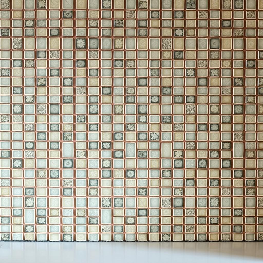 A well-composed mosaic of intricate geometric tiles, featuring a captivating interplay of cool and warm hues. The tiles are arranged in a harmonious pattern, creating a visually striking backsplash that adds depth and texture to a small kitchen. The lighting is soft and diffused, highlighting the subtle variations in the tile surfaces and casting gentle shadows to enhance the three-dimensional effect. The composition is balanced, with the tiles occupying the majority of the frame, leaving just enough negative space to allow the design to breathe and showcase its elegant simplicity. The overall atmosphere is one of refinement and sophistication, perfectly complementing the intimate and cozy setting of a small kitchen. A well-composed mosaic of intricate geometric tiles, featuring a captivating interplay of cool and warm hues. The tiles are arranged in a harmonious pattern, creating a visually striking backsplash that adds depth and texture to a small kitchen. The lighting is soft and diffused, highlighting the subtle variations in the tile surfaces and casting gentle shadows to enhance the three-dimensional effect. The composition is balanced, with the tiles occupying the majority of the frame, leaving just enough negative space to allow the design to breathe and showcase its elegant simplicity. The overall atmosphere is one of refinement and sophistication, perfectly complementing the intimate and cozy setting of a small kitchen.